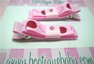 Girl/Baby Hair Clip*Lady Bugs*