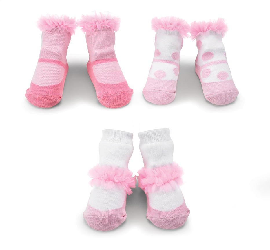Baby Girl Chiffon Ruffle Sock Set