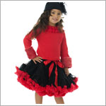 Black and Red Pettiskirt
