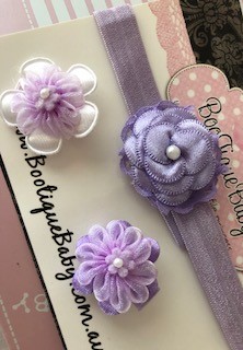 Lavender & Lace - Baby Headband Set