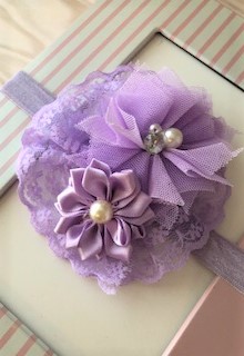 Baby and Girls Lavender Headband
