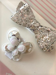 Headband Gift Set - Silver Glitter