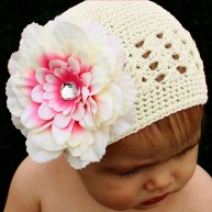 Crochet Hat w/Flower